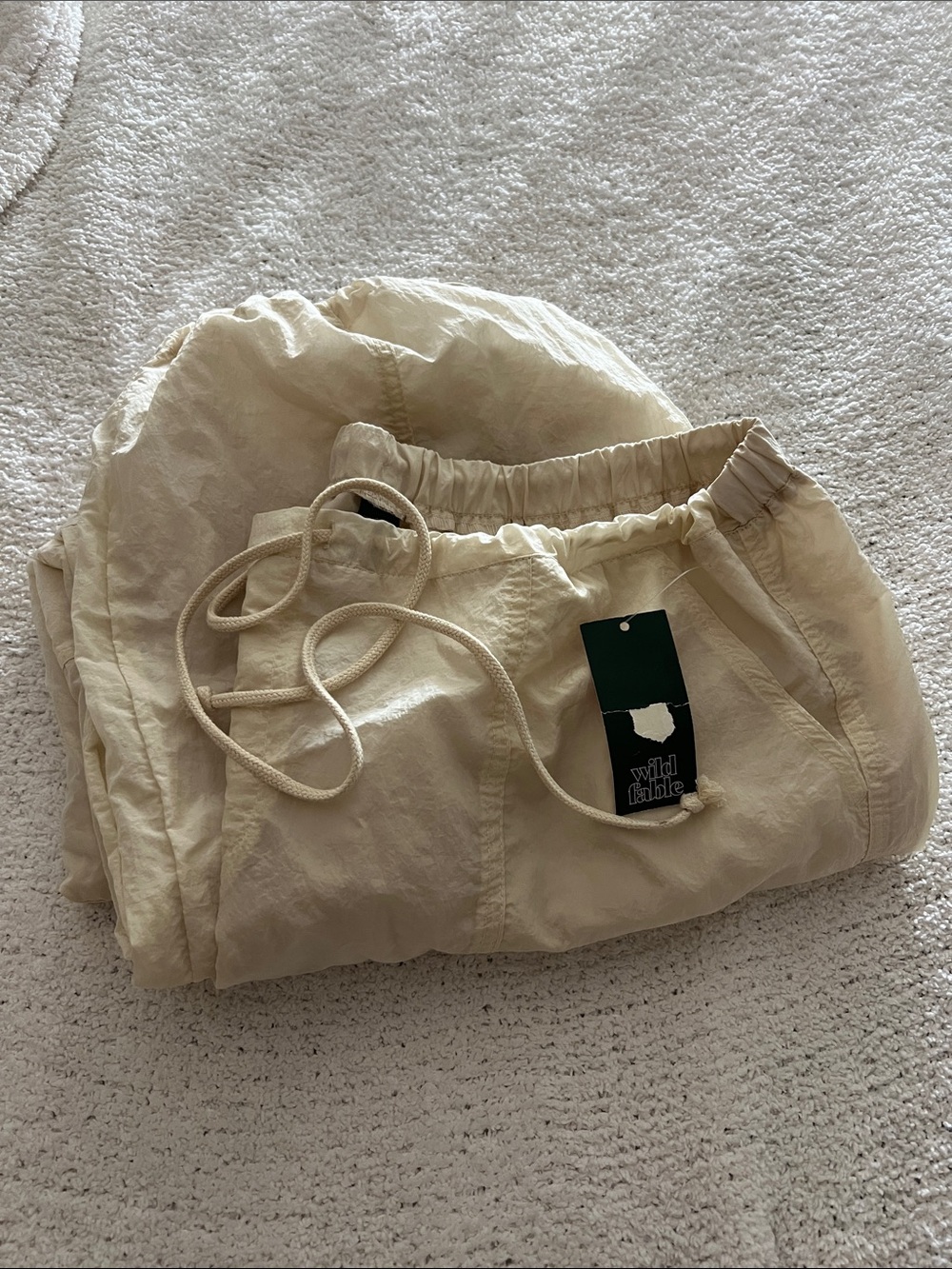 wild fable Cream Drawstring Track Pants